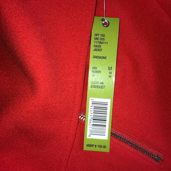 NWT Gianni Bini Boss Red Blazer with Gold Accents - Picture 12 of 12